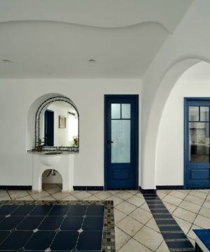地中海风格家庭玄关瓷砖贴图欣赏