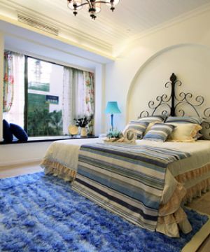 地中海风格卧室设计实景图