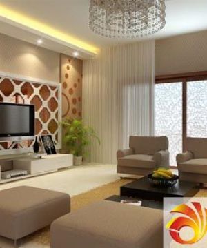 现代风格家庭电视背景墙设计效果图