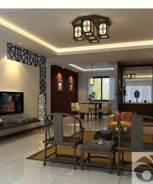 新中式风格家装客厅设计图片