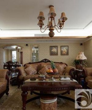 家庭客厅欧式沙发设计图片 