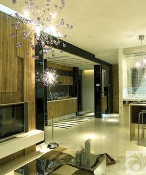 现代客厅水晶灯设计图片