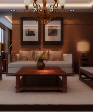客厅中式沙发装修效果图片