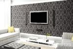 最新黑白简约客厅液晶电视背景墙装修效果图欣赏