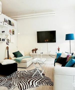 北欧简约风格45平方一居室客厅装修设计效果图