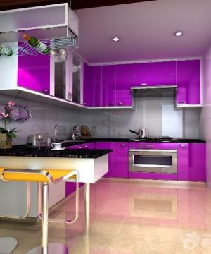 简约时尚厨房橱柜颜色设计效果图片欣赏