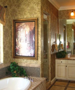 欧式新古典卫生间墙砖装修图片欣赏