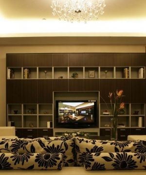 现代风格客厅电视组合柜设计实景图欣赏
