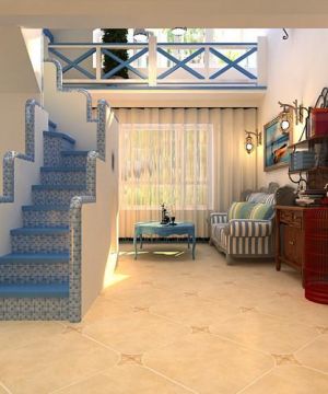 地中海风格阁楼楼梯设计图片