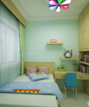 现代儿童小卧室整体衣柜装修效果图