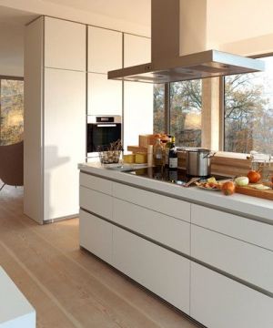 2023交换空间样板房厨房吧台设计实景图欣赏