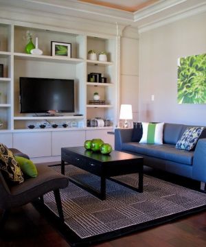 温馨54平米小户型一室一厅客厅电视柜设计效果图片