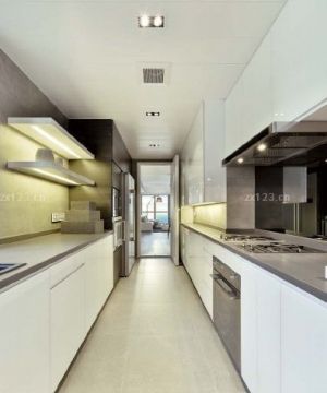 家装开放式厨房橱柜颜色效果图片
