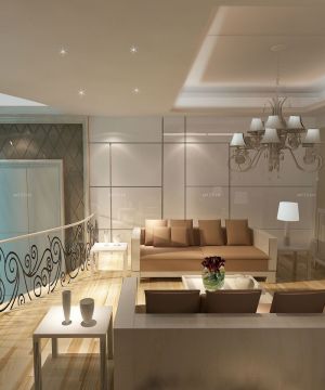 2023最新现代风格复式楼阁楼客厅沙发设计图片