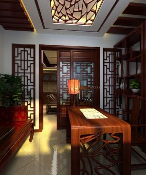 中式红木博古架装修效果图欣赏