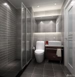 2023最新现代风格卫生间浴室不锈钢玻璃隔断装修效果图