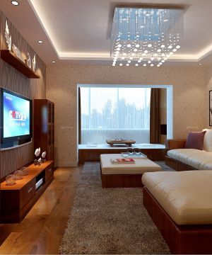 日式家居客厅电视组合柜设计效果图欣赏2023