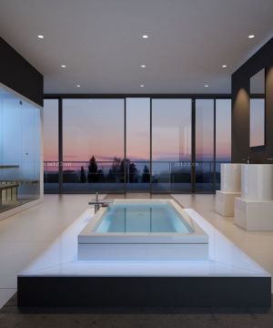 现代简约家庭浴室装修效果图大全2023图片