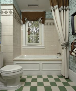 英式混搭风格家庭浴室装修实景图欣赏