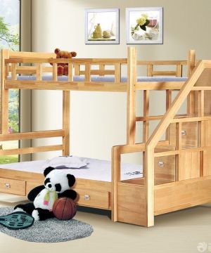 2023最新经典家装儿童实木高低床设计效果图