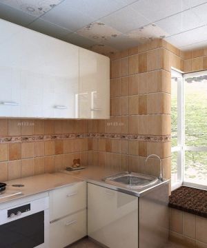 最新现代风格厨房仿古砖效果图