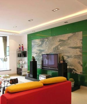 100平米家居艺术瓷砖电视背景墙设计效果图欣赏