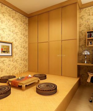 日式风格小房间书房榻榻米装修效果图欣赏