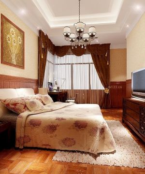 2023最新东南亚风格设计休闲区布置双人床背景墙画图