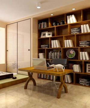 2023最新日式风格家装书房装修效果图