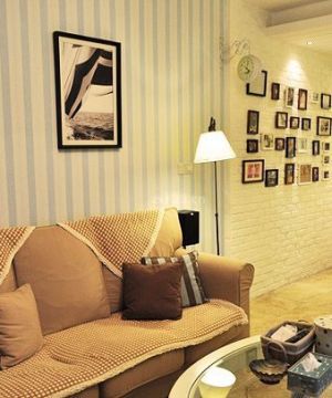 2023田园风格家装客厅沙发背景墙设计案例欣赏