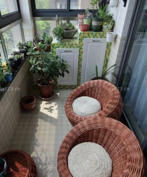 最新韩式田园风格室内阳台设计案例欣赏