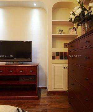 130平米房屋现代美式电视柜设计效果图