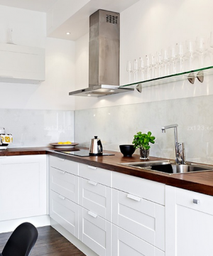 最新40平米北欧风格开放式厨房设计图片