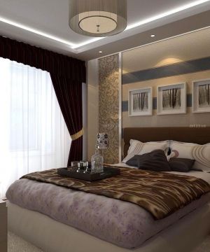 2023最新70平小户型婚房简欧风格卧室窗帘装修效果图