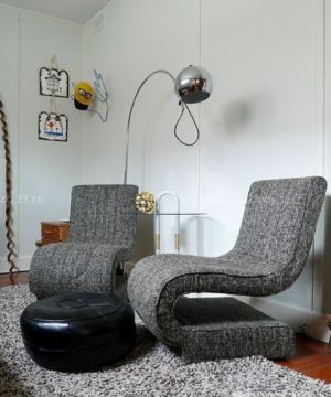 最新北欧风格客厅布艺沙发效果图