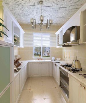 家庭装修90平两居室厨房简欧风格效果图片
