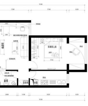 56平方一室一厅户型图2023