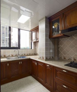 家装厨房美式橱柜装修图片2023