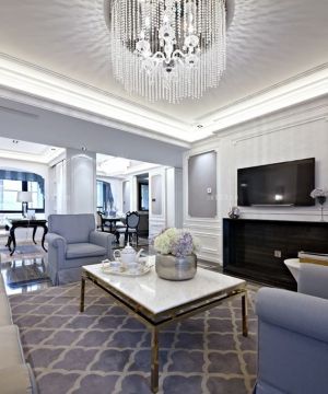 法式风格最新家装客厅装修效果图欣赏