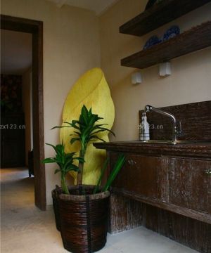 最新东南亚风格室内洗脸池装修图片