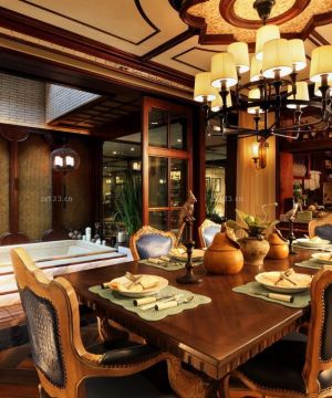 2023东南亚风格餐厅壁灯装修效果图