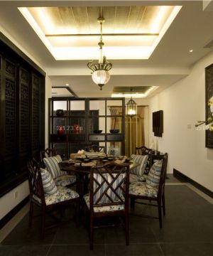 东南亚餐厅家具装修样板房图片大全2023