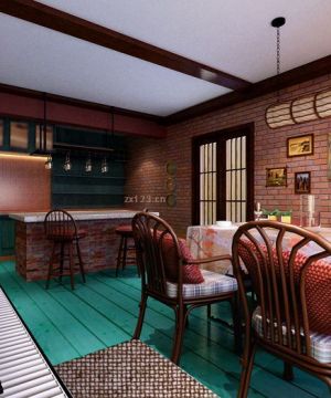 2023舒适85平房子东南亚风格厨房装修效果图片