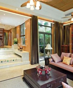 新房客厅东南亚风格室内装修效果图欣赏