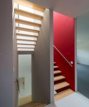 楼梯间不锈钢楼梯扶手设计效果图欣赏
