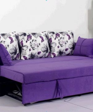 2023紫色美式沙发床设计图片