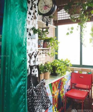 东南亚风格室内阳台装饰效果图片