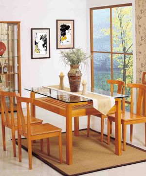 中式田园风格餐桌设计效果图片