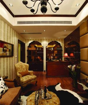 豪华东南亚风格别墅室内装饰设计效果图