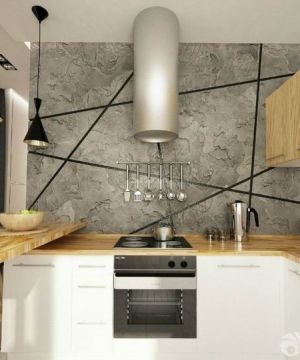 40平米家装厨房简约风格厨柜设计实景图欣赏